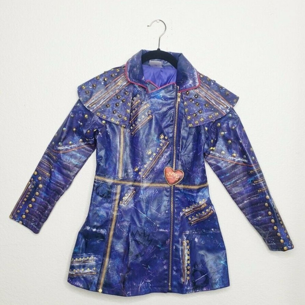 Disney Descendants 2 Evie Faux Leather Jacket Costume Girl’s Sz 9/10 Jacket Only